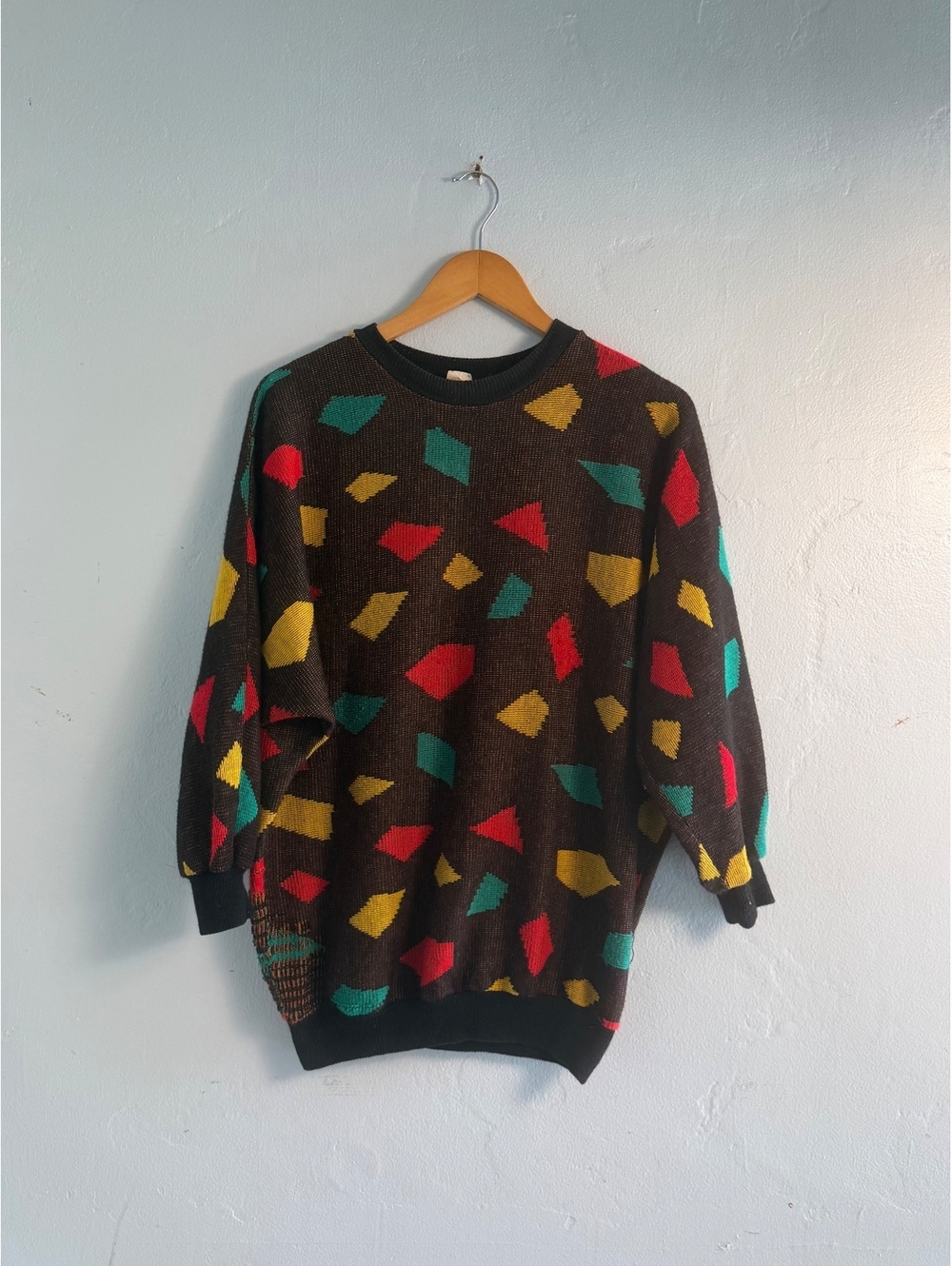 Vintage Geometric Pattern Acrylic Sweater - Picture 2 of 7
